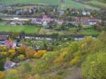 Blick von der Neuenburg auf Freyburg/Unstrut mit Bahnhof, 2006