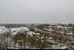 An diesem Freitagmorgen hatte es in Halle (Saale) und Umgebung geschneit, sodass eine leichte Schneeschicht die Landschaft bedeckte.