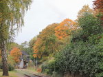 Herbstblick auf den Weg vom AKW Krümmel in Richtung Bahnhof am 06.
