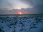 Sonnenaufgang am Sdstrand von Fehmarn. Januar 2009.