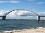 Fehmarnsund-Brcke an der Vogelfluglinie Deutschland - Dnemark; Lnge der Brcke 963 m, Hhe ber dem Wasserspiegel 23m; 10.08.2006  