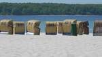 Strandkörbe in Laboe an der Kieler Förde am 25.05.23.