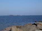 Die Schleimündung in die Ostsee mit dem kleinen Leuchtturm bei Maasholm (Kreis Schleswig-Flensburg, Schleswig-Holstein, Mai 2010)