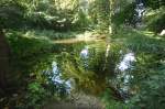 Der Teich im Christiansen-Park in Flensburfg. Aufnahme: September 2012.