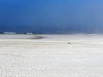 Der Strand von Westerland (Sylt) im  Dunst am 21.