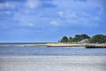 Der Strand bei Wyk auf Föhr (von der Fähre aus gesehen).