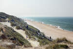 Blick auf den Strand zwischen kampen und Wenningstedt auf der Nordseeinsel Sylt.