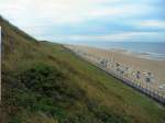 Blick von der Dne auf den Strand von Westerland, Sommer 2004