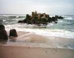 Wellenbrecher am Strand von Hrnum, Sylt 2003