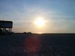 Sonnenuntergang am Strand von St. Peter-Ording, Sommer 2003