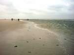 Am Sandstrand von St. Peter-Ording bei trben Sommerwetter, 2003