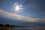 Abendsonne satt am 7.7.2012 am Schnberger Strand (Ostsee).