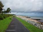 Ostseekste Badestand bei Schnhagen Blick Richtung Kappeln nach einem Regenschauer 07.09.2012