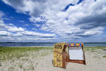 Strandkörber am Südstrand von Eckernförde.