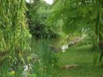 Aufnahme im Botanischen Garten in Hamburg-Klein Flottbek. Foto eines knstlichen Wasserlaufs. Aufgenommen am 03.06.2012