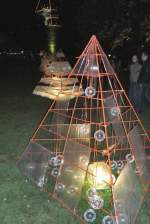 ega ERFURT, Lichterfest 2004, Pyramiden am Aussichtsturm