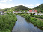 Sie gab dem Schwarzatal ihren Namen das Flüsschen Schwarza in Sitzendorf am 30.Mai 2020.