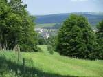 Blick von der Strae L 1095 nach Bad Lobenstein (SOK), Neundorf  11.06.2010