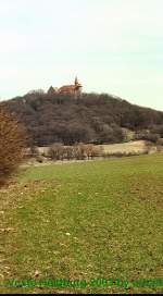 Blick zur Veste Heldburg im Grabfeld, um 1996