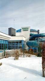 Rennsteig-Therme in Oberhof mit viel schnen Schnee, aber der ist schon von 2005