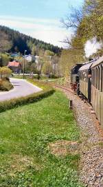 Blick aus der Rennsteigbahn bei Schleusingerneundorf, 2006