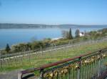 Blick von der Wallfahrtskirche Birnau auf den  berlingersee,  April 2007