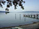 Blick von der  Gemseinsel  Reichenau auf den Untersee,  den sd-westlichen Teil des Bodensees,  Sept.2008