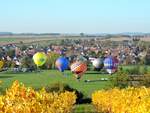 Schwindratzheim (Elsass) - 14. Oktober 2017 : Herbst mit Heissluftballons....