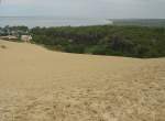 Blick von der Pilat Dne auf die Atlantikkste bei Arcachon Ende Juli 2008