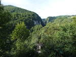 Sainte-Engrace, die Gorges de Kakouetta ist eine tief eingeschnittene Schlucht, die für den Wandertourismus erschlossen ist (27.07.2018)