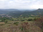 Aussicht auf Saint-Nectaire im Bergmassiv Monts Dore, Zentralmassiv (20.09.2016)