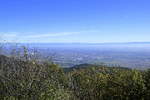 Blick von der Hohkönigsburg Richtung Nordost in die Rheinebene mit Schlettstadt(Selestat), am Horizont der Schwarzwald, Okt.2019