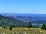 Das sdliche Massif Central vom Mont Aigoual (1565 m) an der Grenze von Gard und Lozre, aus gesehen.