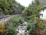 Fluss Aude bei der Ortschaft Escouloubre in den Pyrenäen (30.09.2017)