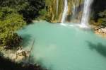 La Bresque am Wasserfall Sillans-la-Cascade. Aufnahme: Juli 2015.