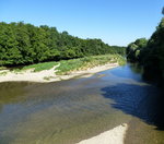 Blick von der Straenbrcke in Horbourg auf die Ill fluabwrts, Juli 2016