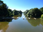 Blick von der Straenbrcke in Horbourg auf die Ill fluaufwrts, Juli 2016