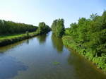 Oberelsa, Blick von der Straenbrcke(D1) bei Niederhergheim auf die Ill, fluaufwrts, Aug.2017 