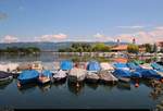 Blick auf den Bodensee am Hafen Lindau Richtung Osten. Die Wasseroberfläche ist recht ruhig.
[11.7.2018 | 14:38 Uhr]