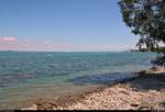 Blick vom Seeburgpark in Kreuzlingen (CH) auf den Bodensee.