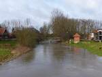 Vechtehochwasser in Ohne (Landkr. Grafschaft Bentheim), 07.02.2022