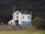 Hier sieht man, dass ausser Kyrill noch andere zerstrerische Krfte am Werk waren. Bahnwrterhuschen zwischen Drauffelt und Mecher/Clervaux (Luxemburg) im Bild festgehalten am 02.01.08.  