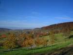 Blick ber das herbstliche Markgrflerland bei Obereggenen, Nov.2006