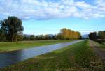 Herbststimmung an der Dreisam in der Rheinebene, Okt.2004