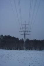 Ein imposanter Srommasten in der Muhlau bei Scheuerfeld(Sieg).25.1.2010