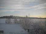 Winter ist's in Mittelfranken: Frischer Schnee am 10. Dezember 2010 in der Morgensonne.