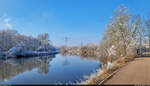 Frost an der Saale südlich von Planena (Halle-Ammendorf).