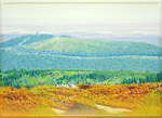  Brockenheidenweite , Gemälde: Öl auf Baumwolle + Holz (-Rahmen), 2007/2008, 90 x 125 cm, Blick vom Brocken im Harz Richtung Süden über Wurmberg, Südharz bis ins Thüringer Becken...