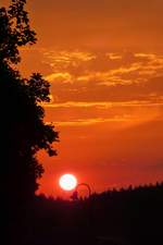 Sonnenaufgang in der Nähe von Wiltz. 09.08.2020, 06.30 Uhr.