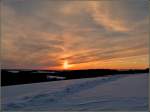 Sonnenuntergang in der Nhe von Flebour am 1. Weihnachtstag 2010. (Jeanny)